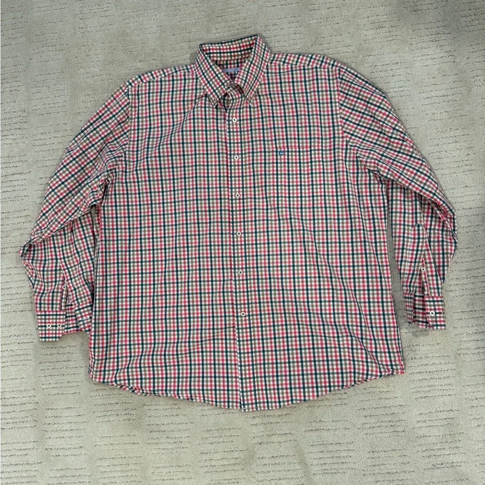 Southern Tide Men’s  Plaid Button Down Shirt